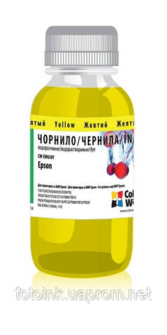 Чорнила ColorWay Epson TX650 Yellow EW650Y (100 мл) для 6-и кольорових принтерів, фото 1