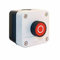 Кнопка СТОП в корпусі червона