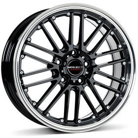 Диски Borbet CW2 колір Black Rim Polished параметри 7J x 17" 4 x 108 ET 20