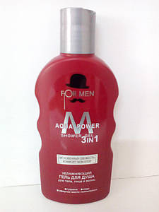 Зволожуючий гель для душу 3 в1 AQUA POVER 200мл (4418)