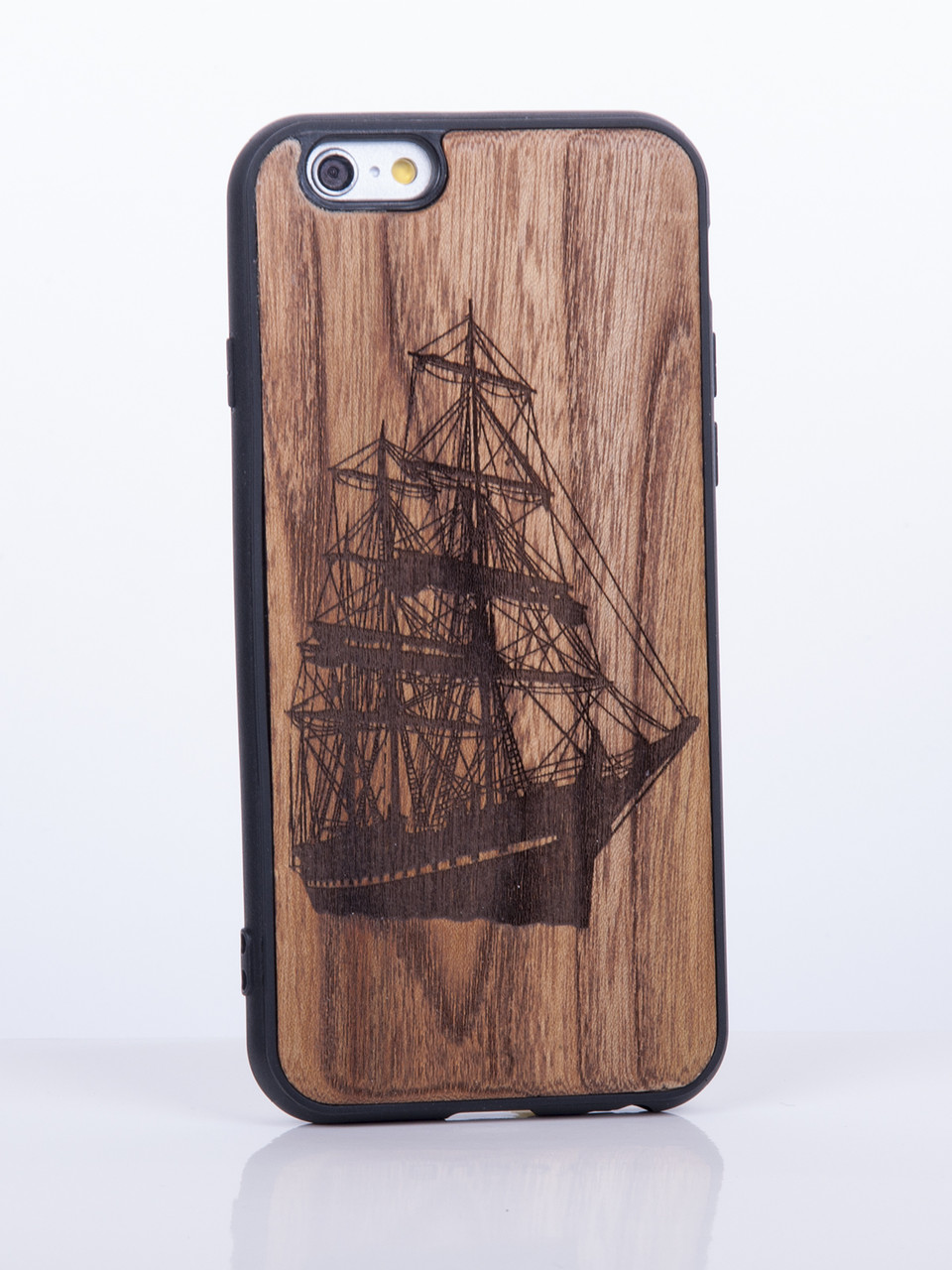 Дерев'яний чохол для iPhone 6s, iPhone 6 з візерунком Корабель, фото 1