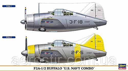 Brewster F2A-1/2 Buffalo US Navy Combo 1/72  Hasegawa 00968