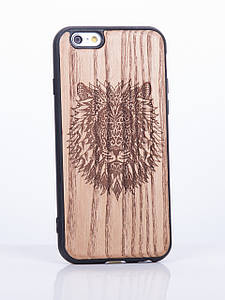 Дерев'яний чохол для iPhone 6s, iPhone 6 з візерунком Лев