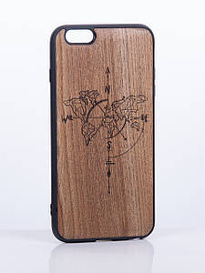 Дерев'яний чохол для iPhone 6s Plus, iPhone 6 Plus з візерунком Мапа