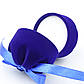 Футляр для кільця Циліндр зі стрічкою синій, фото 4