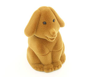 Футляр для кільця Собака коричневий