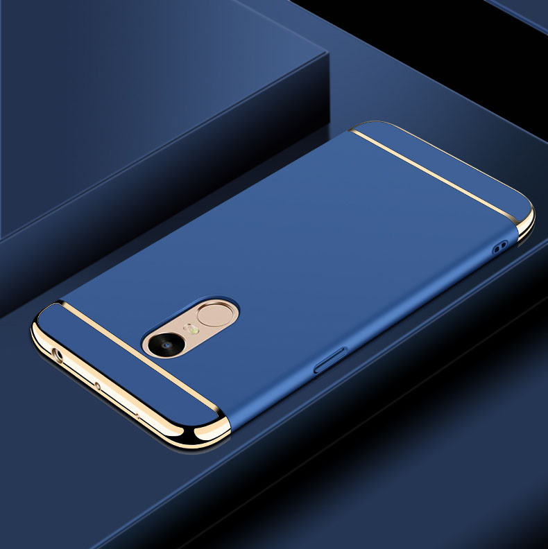 Чохол для Xiaomi Redmi 5 Plus із золотими вставками Темно-синій