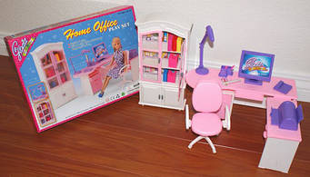 Меблі "Gloria" 24018 для офісу барбі , комп, письмових заяв від громадян, стіл, стілець, полиця, шафа, аксесс, в кор