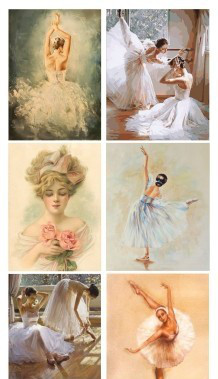 Набір картинок "Балерини" з колекції гармонія