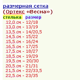 Ортопедичні босоніжки дитячі для дівчинки Ортекс «Весна» на 3 пряжках., фото 9