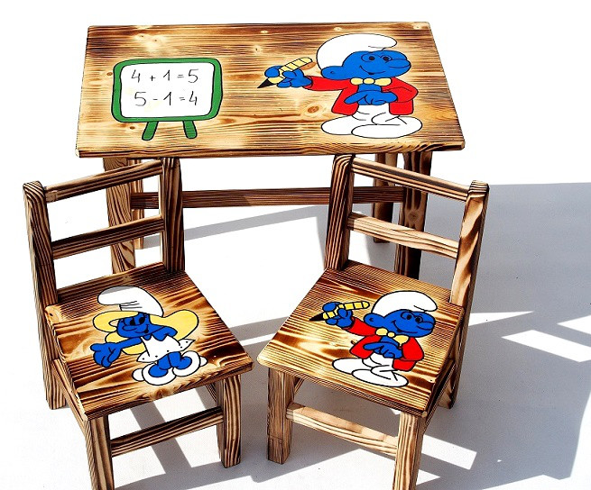 Дитячий столик + 2 стільці , фото 1