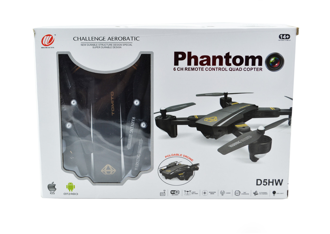 Квадрокоптер Tomito Phantom D5H c WiFi камерой (12759) - фото 10 - id-p685422688