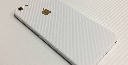 Карбонова плівка 3D рулон 10х20 см БІЛА, фото 2