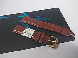 Шкіряний ремінець для наручних годинників — світло-коричневий — "Nagata" 18 мм Spain