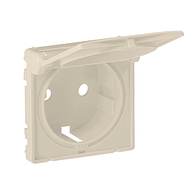 Лицевая панель для розетки с крышкой 2К+З Valena Life Legrand, цвет слоновая кость