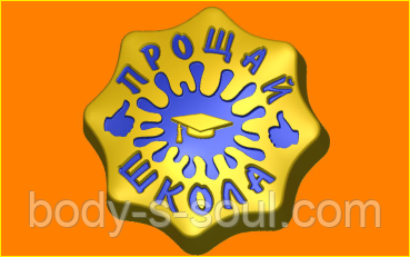 Пластикова форма для мила прощай школа