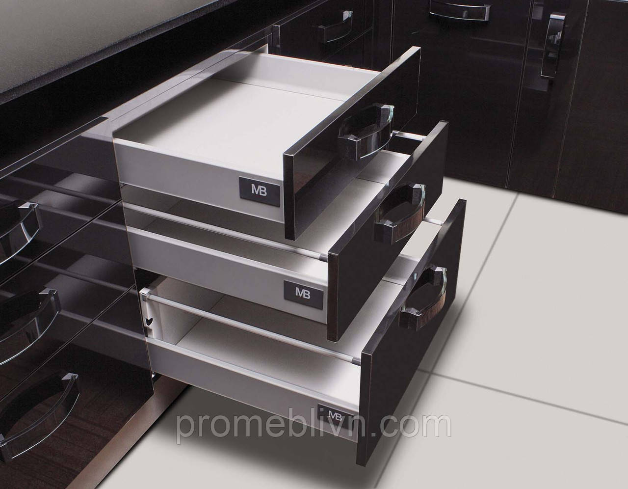 Модерн бокс А L-450 (низький) сірий