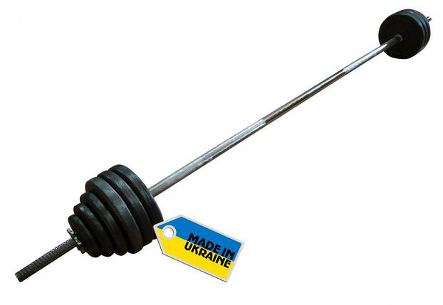 Штанга розбірна металева штанга для жиму та тренувань набірна Newt Home 50 кг гриф 180 см діаметр 25 мм, фото 2