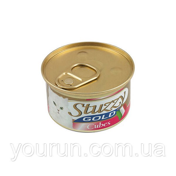 STUZZY GOLD Cat chicken cube ШТУЗИ ГОЛД КУРЯЧІ шматочки мус корм для кішок, 85г, фото 1