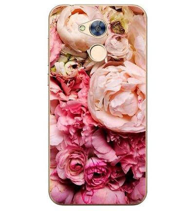 Чохол силіконовий бампер для Huawei honor 6A з картинкою півонії, фото 1