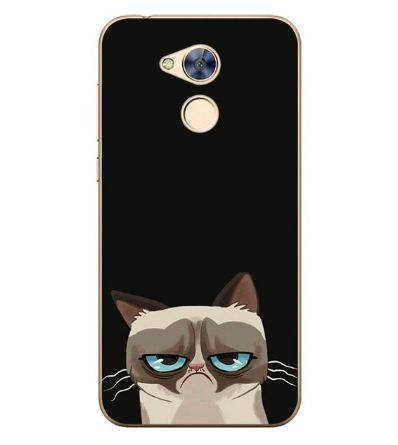 Чохол силіконовий бампер для Huawei honor 6A з картинкою похмурий кіт, фото 1
