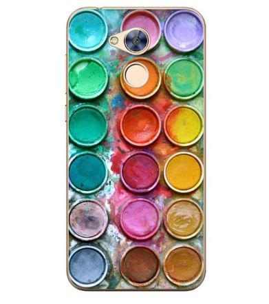 Чохол силіконовий бампер для Huawei honor 6A з картинкою палітра фарб