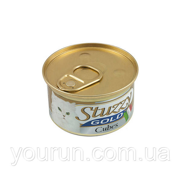 STUZZY GOLD Cat Turkey Cube ШТУЗИ ГОЛД ІНДИЧКА ШМАТОЧКИ мус корм для кішок, 85 г, фото 1
