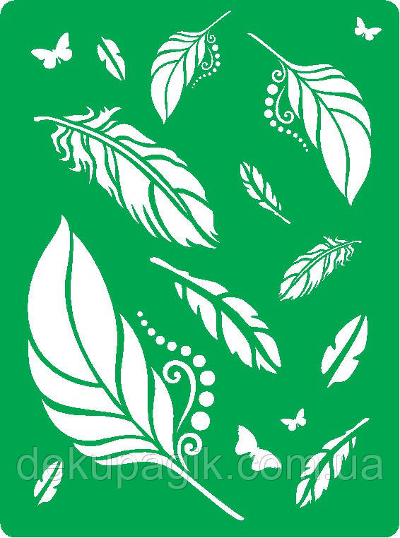 Трафарет багаторазовий самоклеючий ПР_28, 15х20см, фото 1