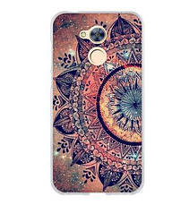 Бампер силіконовий для Huawei honor 6A з друкованим малюнком візерунок листочки, фото 3