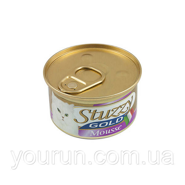 STUZZY Gold Cat White Fish ШТУЗИ ГОЛД БЕЛАЯ РЫБА мусс корм для кошек, 85 г, фото 1