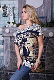 Жіноча блуза силуету асиметрії великі розміри 46-56, фото 2