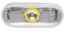 Покажчик повороту на крилі Volkswagen Polo '10 - седан лівий/правий, димчастий (з жовтою вставкою) (DEPO)