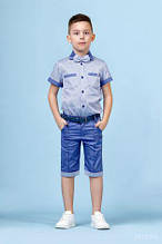 Комплект для хлопчика (теніска+шорти) Зіронька 64-8001-2-42(54), 122 синій