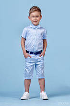 Комплект для хлопчика (теніска+шорти) Зіронька 64-8001-4-42(54), 98 блакитний