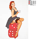 Схема для вишивки бісером Азартна дівчисько, фото 2