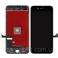 Дисплей для iPhone 8 Plus, модуль в сборе (экран и сенсор), с рамкой, черный, переклеено стекло, LG