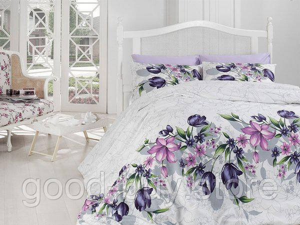 First choice Riella lila/purple постільна білизна ранфорс евро 200х220