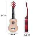 Укулеле Сопрано Aplilila NAT (Чехол + корпуслект струн + Медіатор + 2 наконечники на пальці), фото 3