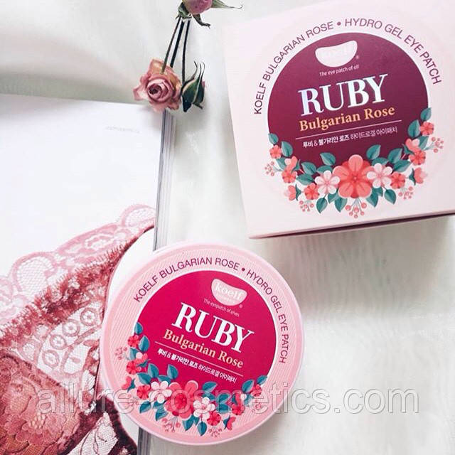Гідрогелеві патчі для очей з рубіном і болгарською трояндою Koelf Ruby & Bulgarian Rose patch