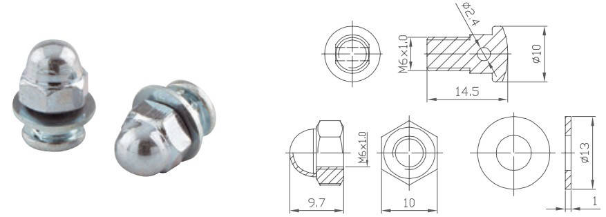 

Болт фіксації гальмівного тросика Alligator 5мм