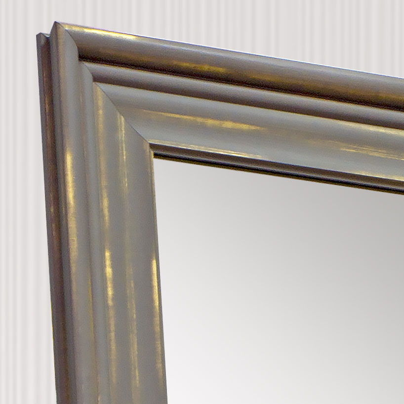 Зеркало напольное в раме Factura с деревянной подставкой Old beige 60х174 см бежевое - фото 3 - id-p685766919