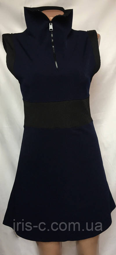 Платье ZARA, темно - синее, неопрен размер S - фото 1 - id-p685787587