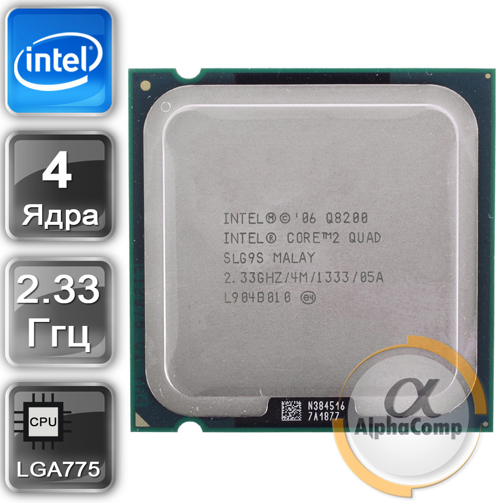 Процесор Intel Core2Quad Q8200 (4×2.33GHz • 4Mb • 775) БВ