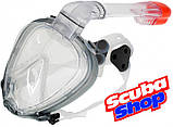 Повна маска Full Face для снорклінга, розмір M (колір прозоро-сіра), фото 2