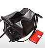 141 Натуральна шкіра, об'ємна сумка-трансформер жіноча спортивна сумка шкіряна дорожня чорна сумка чорна, фото 7