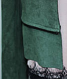 Жіночий Кардиган, довгий/короткий, зелений, фото 8