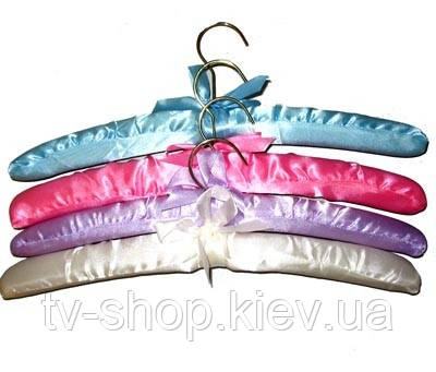 Набір атласних вішалок 3 шт (темно-синій), фото 1