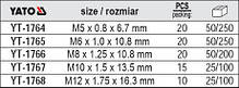 Спіральні вставки для ремонту різі М12, YATO YT-1768, фото 3