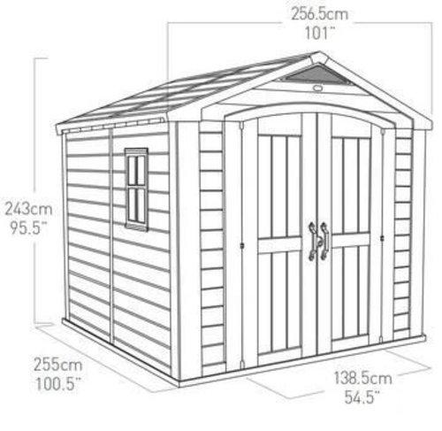 Садовый пластиковый домик KETER FACTOR 8x8 - фото 2 - id-p685970234