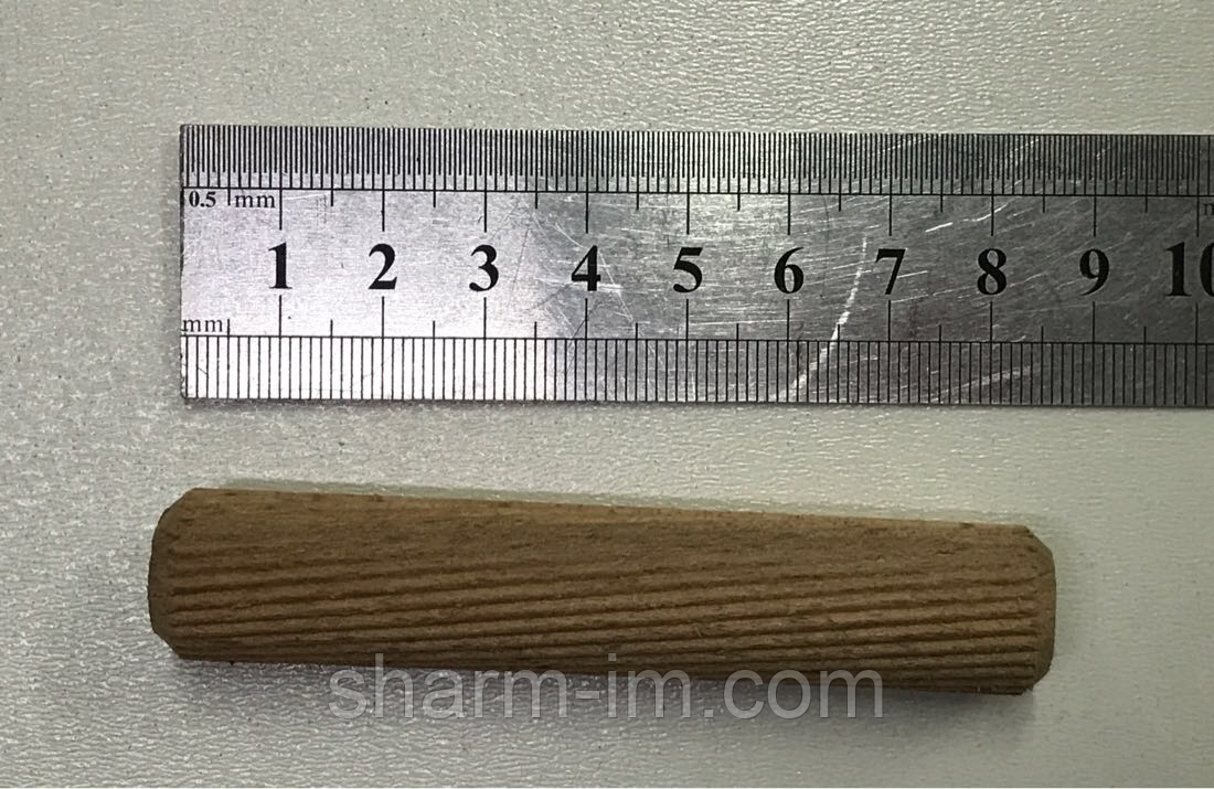 Шкант буковий дерев'яний 16х85 мм із насічкою